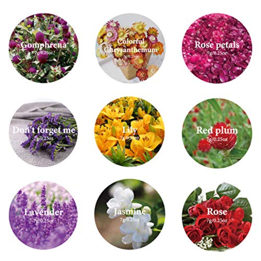 9 Bags Dried Flowers, 100% Nat - огляд і ціна Dried Herbs