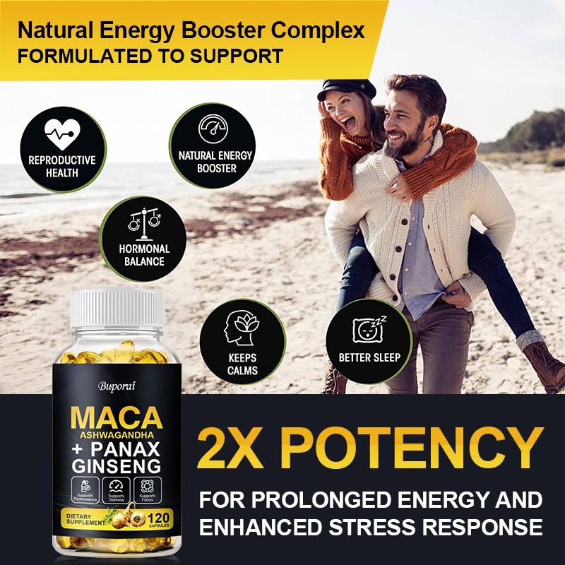 Maca, Panax Ginseng, Ashwagand - огляд і ціна Ginger Tea