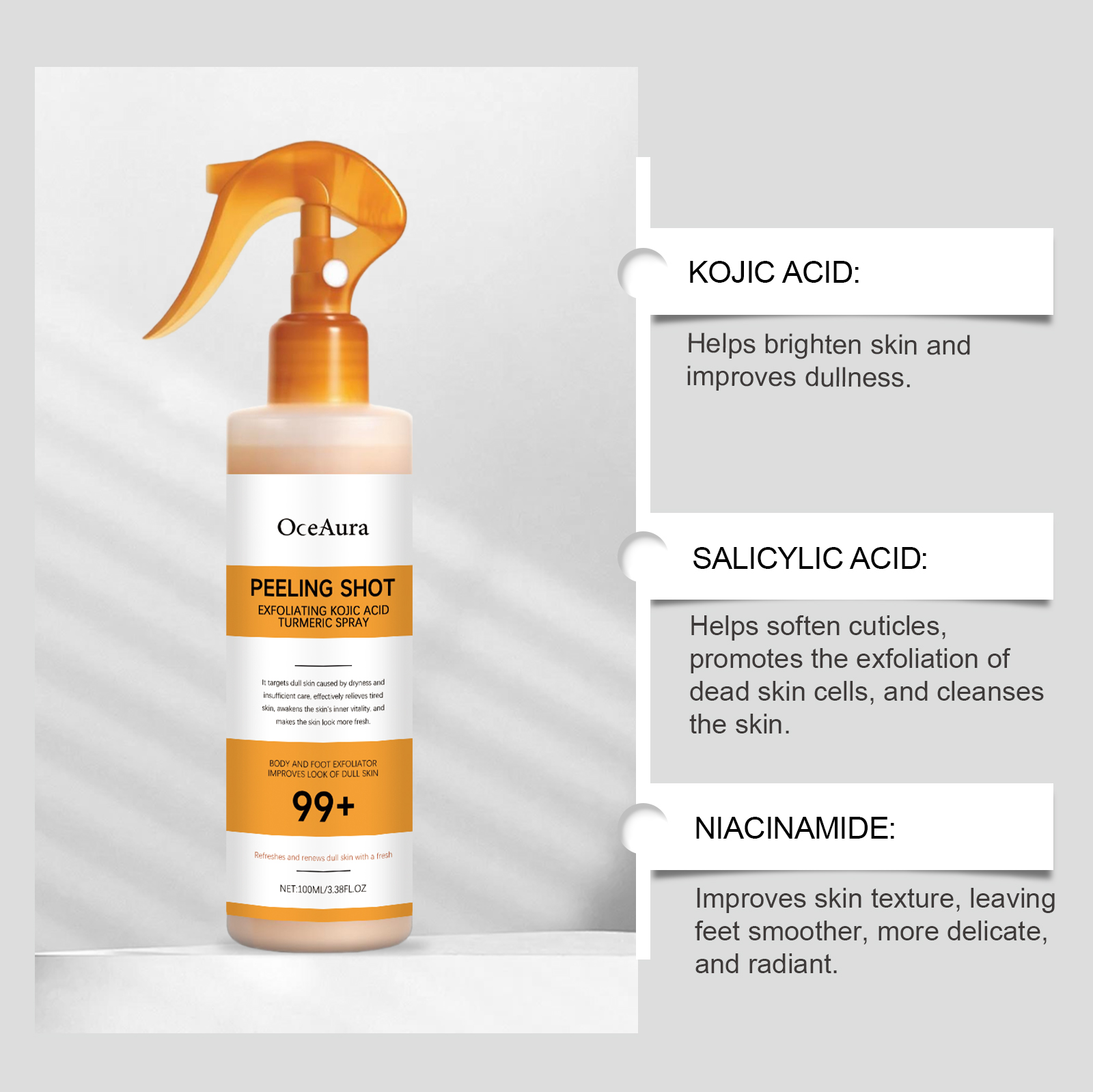 Kojic Acid Turmeric Spray and  - огляд і ціна Turmeric